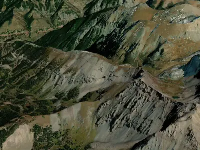 Telluride and mountains 3D model