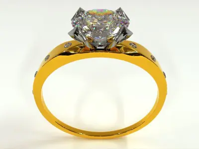 Diamond Ring 3D model 7