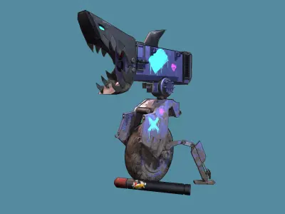 Rocket launcher Fau 57-Skeleton 3D model