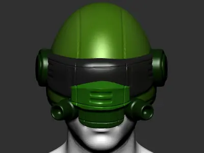 helmet high poly sculpt 3d printable  3D model 102