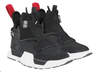 Cyberpunk fashion sneaker 10 Urban Techwear scifi future shoes Low-poly 3D model