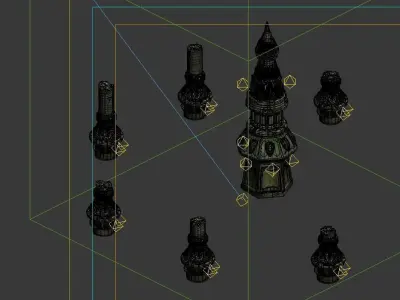 Kashayana Buddha Forest Stone Magic Arrow 01 3D model