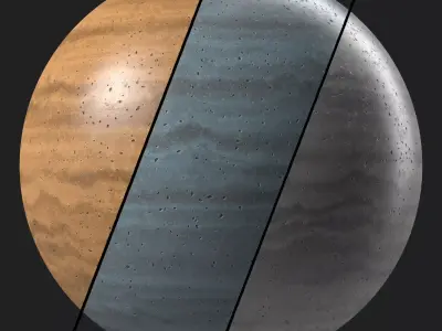 Stone Wall Materials 113- Travertine Stone - Sbsar Pbr Seamless Texture