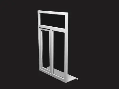 Plastic window 3D Low-poly 3D model