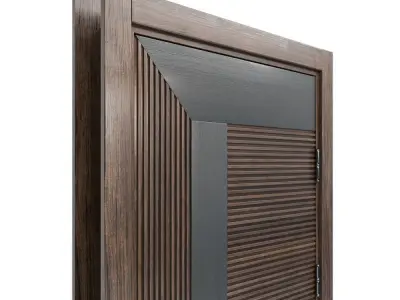 STEEL BENT DOOR 3D model