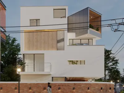 Residential Exterior Interior full Package - Sketchup 3D Scene 3D model
