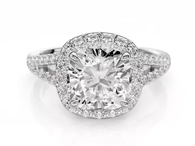 Engagement ring Calista 1-50ct 3D print model