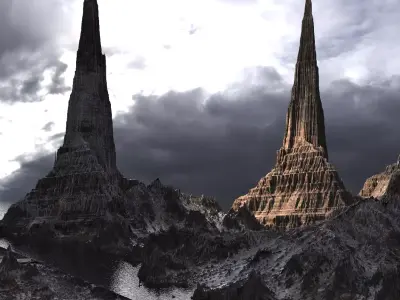 Desolate Mountains 3D model