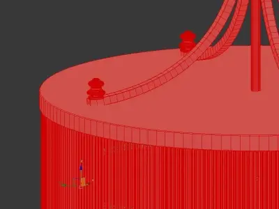 GLASS TUBE CHANDELIER 3D model