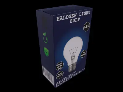  Halogen Light Bulb - GAME READY PBR Low-poly 3D model