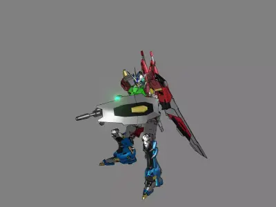 Attacker Gundam 16 3D model