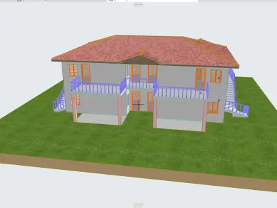 italian residential house  3D model