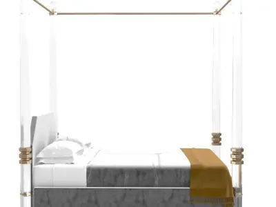 Charles Hollis Jones Bob Hope King-Size Bed in Lucite    3D model