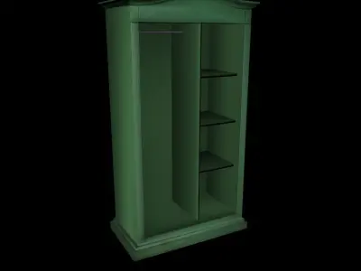 Asian Wardrobe Low-poly 3D model