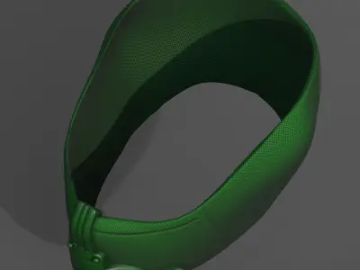 Gas mask respirator scifi futuristic 3d  Low-poly 3D model 9