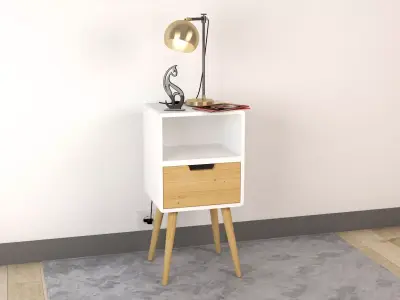 Bedside Table - Set Decoration Bedroom 03 3D model
