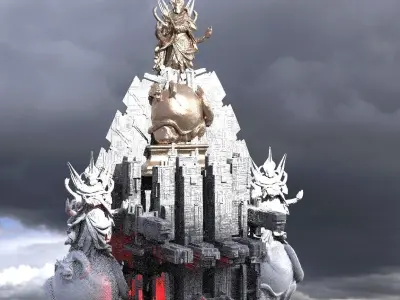Alien Inquisitor Grand City Kit bash 3D model