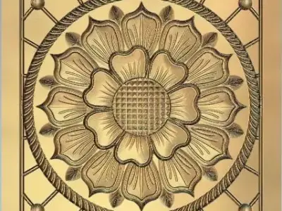 flower with wave 3D model