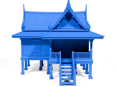 Traditional Thai house 3D print model