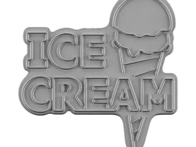 Ice Cream Neon Sign 3D model purchase