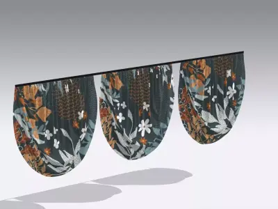 Curtain Low-poly 3D model