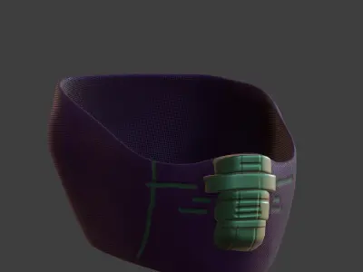 Gas mask helmet 3d model scifi Low-poly  Low-poly 3D model 212