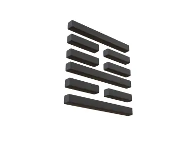 I Ching Hexagrams 22 bi v1 001 Low-poly 3D model