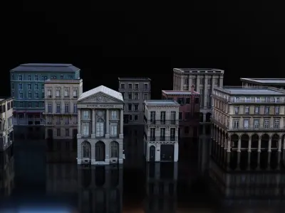 European Buildings Parisian Buildings 3D model