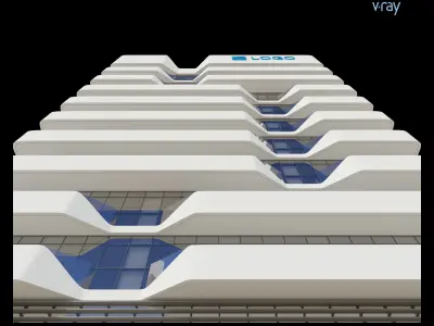 Modern Residential Building 003 3D model