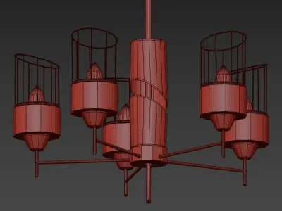 ELSTER chandelier with four lights 3D model
