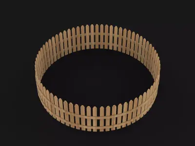 flexible picket fence 2  3D model