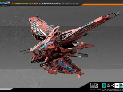 SF Bomber RK3 Low-poly 3D model