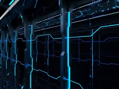 Futuristic Sci-Fi Corridor 3D model