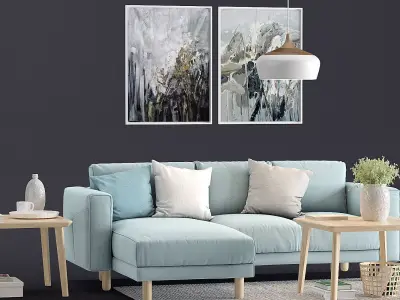 Sofa setup 01 3D model