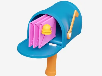 Mail Box 3D Icon Illustration Low-poly 3D model