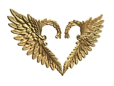 Wings Printable carved decor 16 3D print model