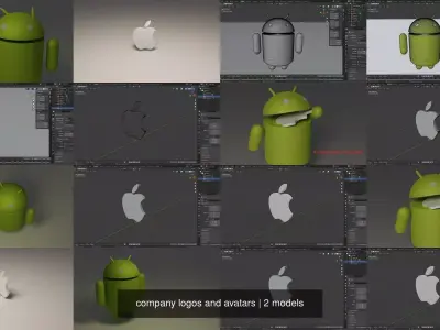 company logos and avatars 3D Model Pack