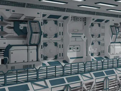25 SCI-FI ENVIROMENT PANEL KITBASH 3D model