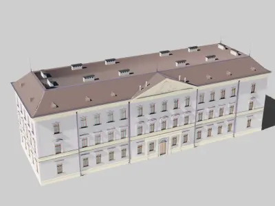 Eastern European Building 019 Low-poly 3D model