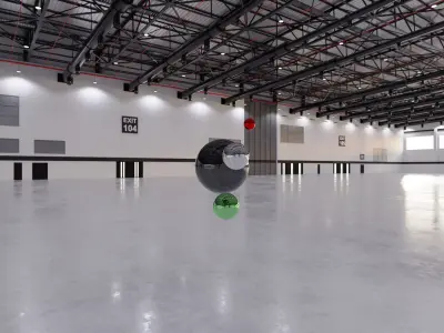 HDRI v1 - Exhibition Hall Interior 7 - 16384x8192 Texture