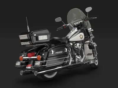  US Sheriff Road King Motorcycle Parked 