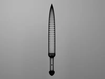 Old Sword Low-poly 3D model