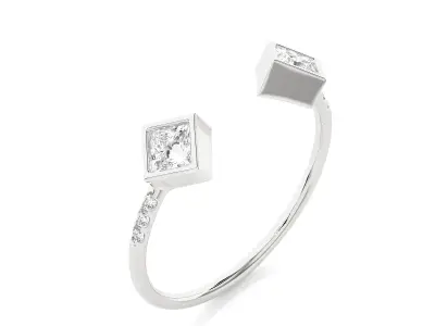 Light Minimalist Diamond Ring 3D print model