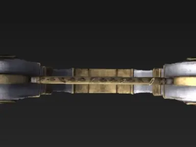 Lyre Roman Low-poly 3D model