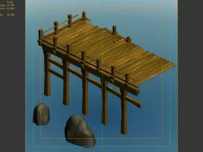 City - Wood Platform 3D model