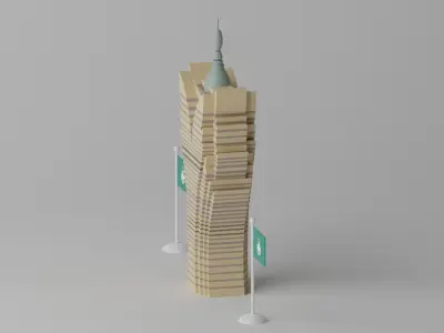 Macau Hotel Grand Lisboa 3D model
