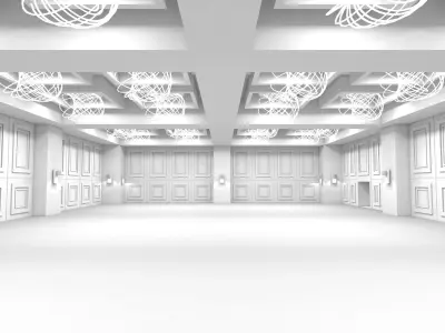 Architectural drawing for meeting in hotel 3D model