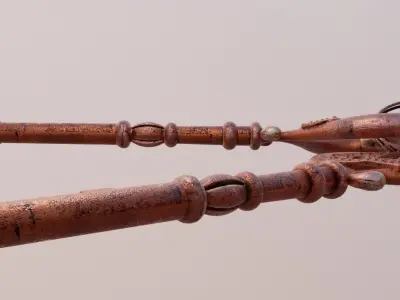 old keys made Low-poly 3D model