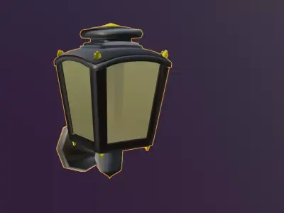 Vintage Wall Lamp Low-poly 3D model