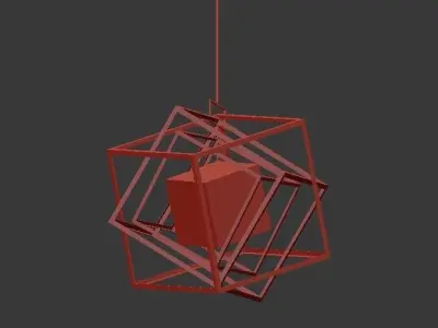 Cubist Small Chandelier 3D model